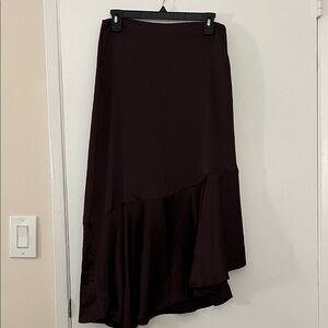 Zara Dark Brown Asymmetrical Skirt